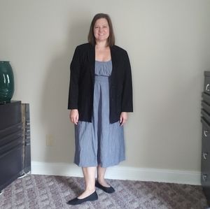 Newport News 100% Cotton Oversized Blazer Black Size estimated Large